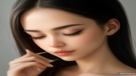 Lash artist precisely applying different lash extension lengths during a client appointment